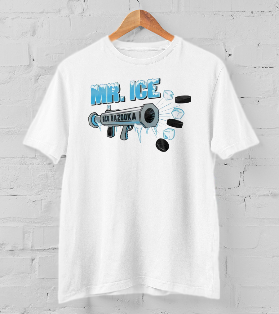 Mr Ice Big Bazooka Hockey Pucks And Ice Cubes T-Shirt