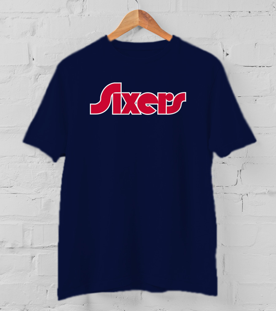 Sixers City Edition Logo Red And Blue T-Shirt