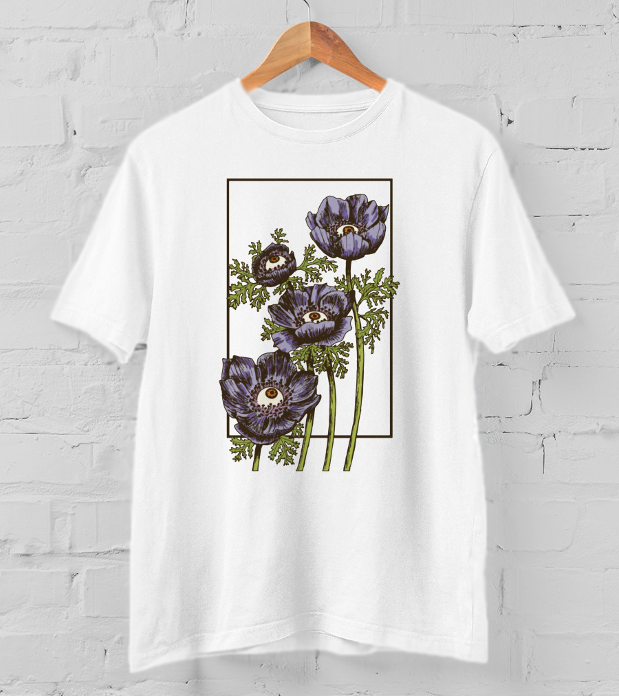 Creepy Eye Anemone Botanical Clothing T-Shirt