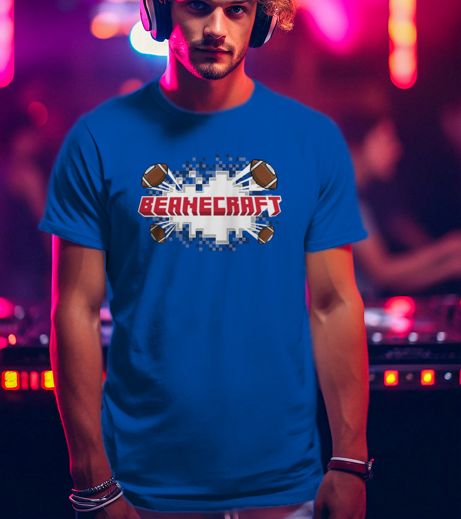 Beanecraft Pixel Style Football T-Shirt