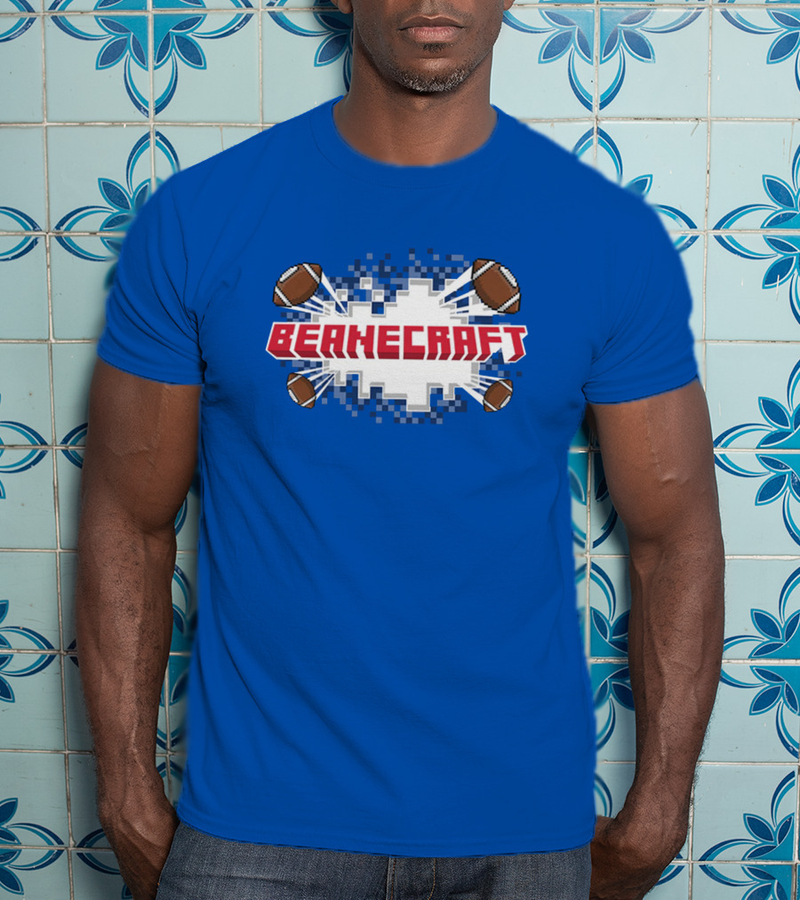 Beanecraft Pixel Style Football T-Shirt