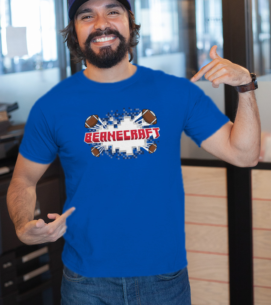 Beanecraft Pixel Style Football T-Shirt