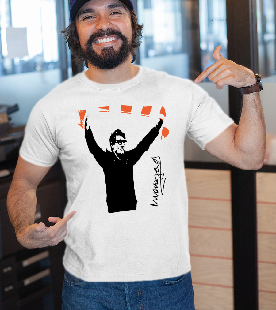 Luton Town FC Mick Harford Orange Scarf T-Shirt