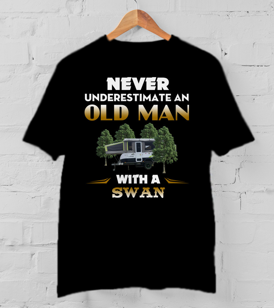 Never Underestimate An Old Man With A Jayco Swan T-Shirt