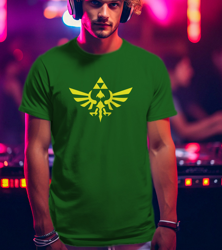 Triforce Symbol Hylian Eagle Green Cargo Shorts T-Shirt