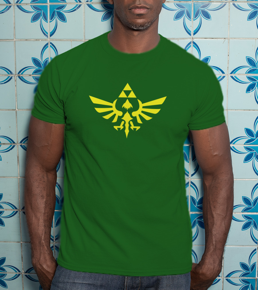 Triforce Symbol Hylian Eagle Green Cargo Shorts T-Shirt