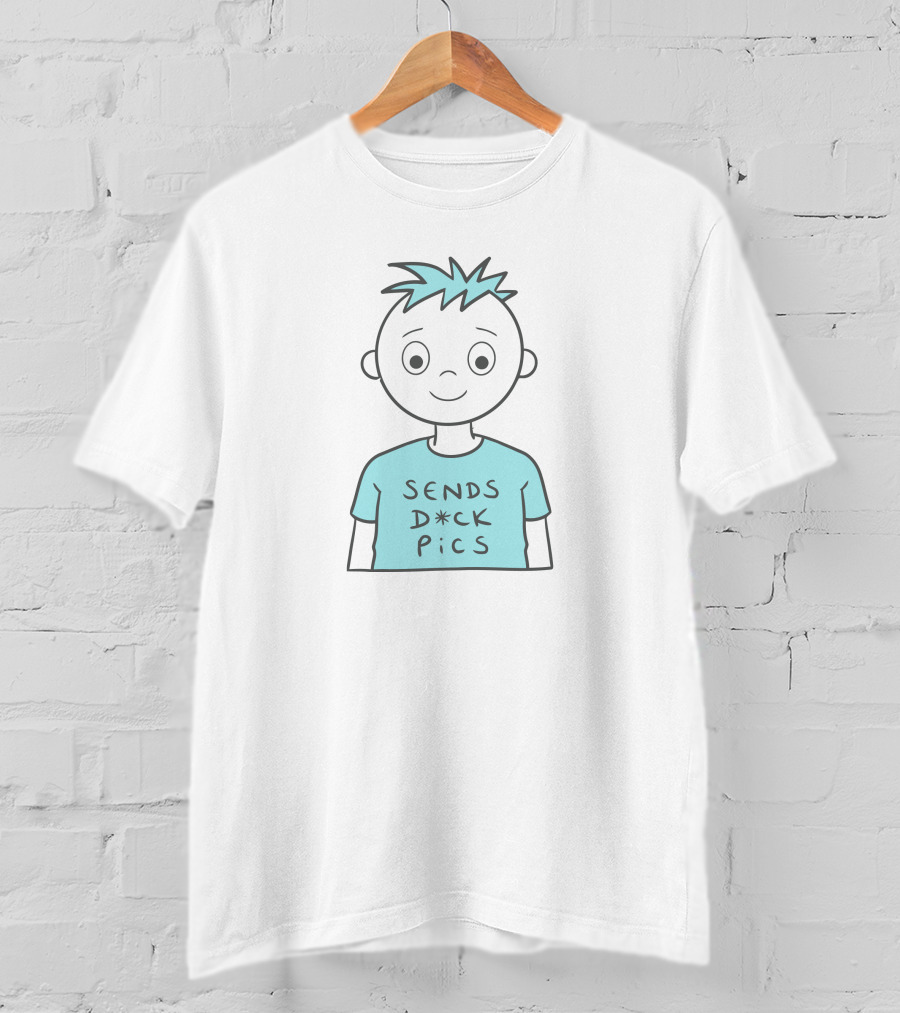 Sends Dck Pics Cartoon Character Blue T-Shirt