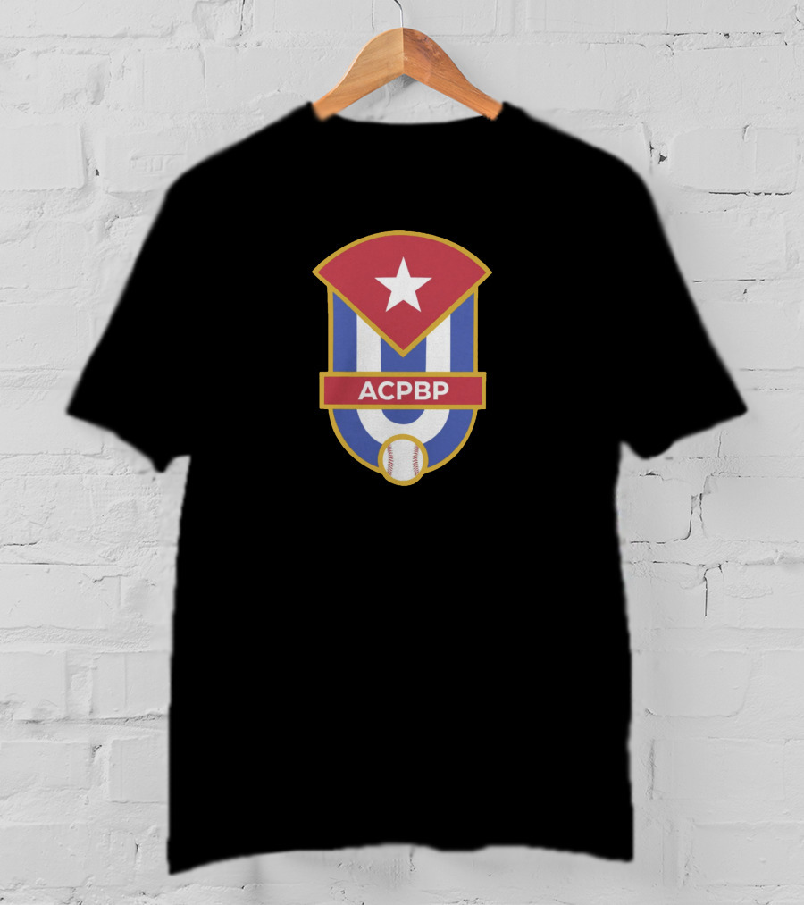 ACPBP Cuban Baseball Emblem Star And Baseball T-Shirt
