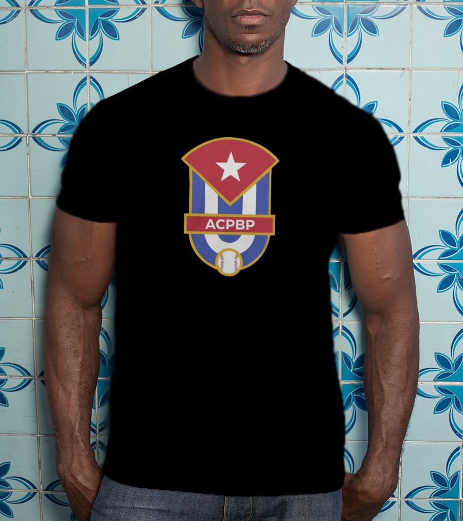 ACPBP Cuban Baseball Emblem Star And Baseball T-Shirt