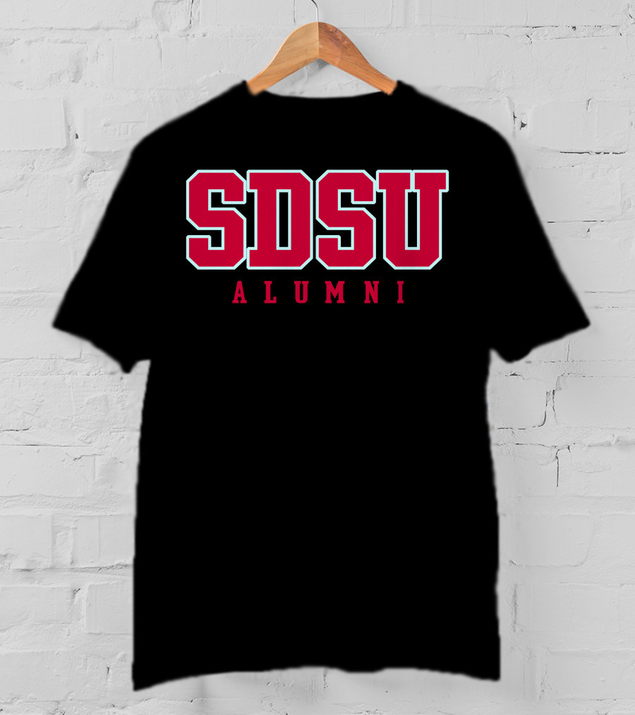SDSU Alumni Red Block Letters T-Shirt