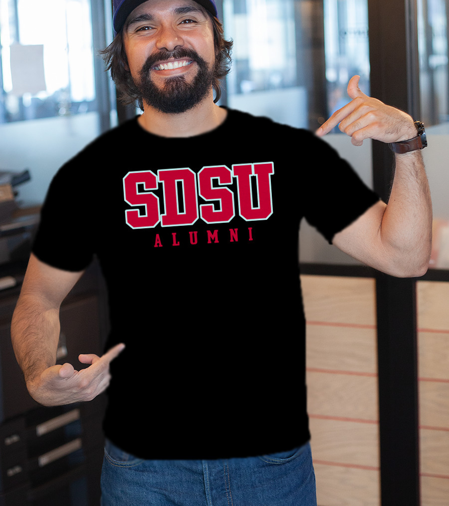 SDSU Alumni Red Block Letters T-Shirt