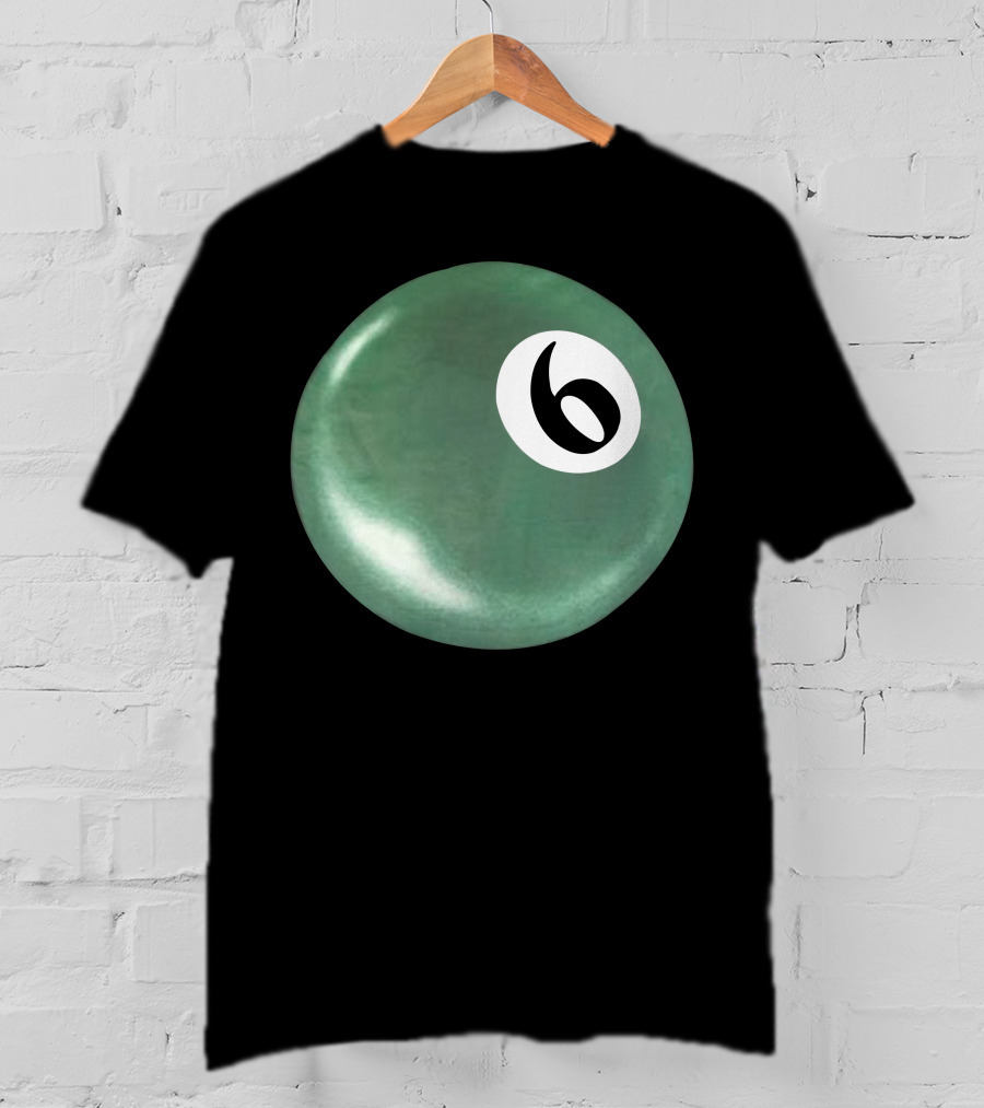 Syxx 6 Ball Green Pool Ball T-Shirt