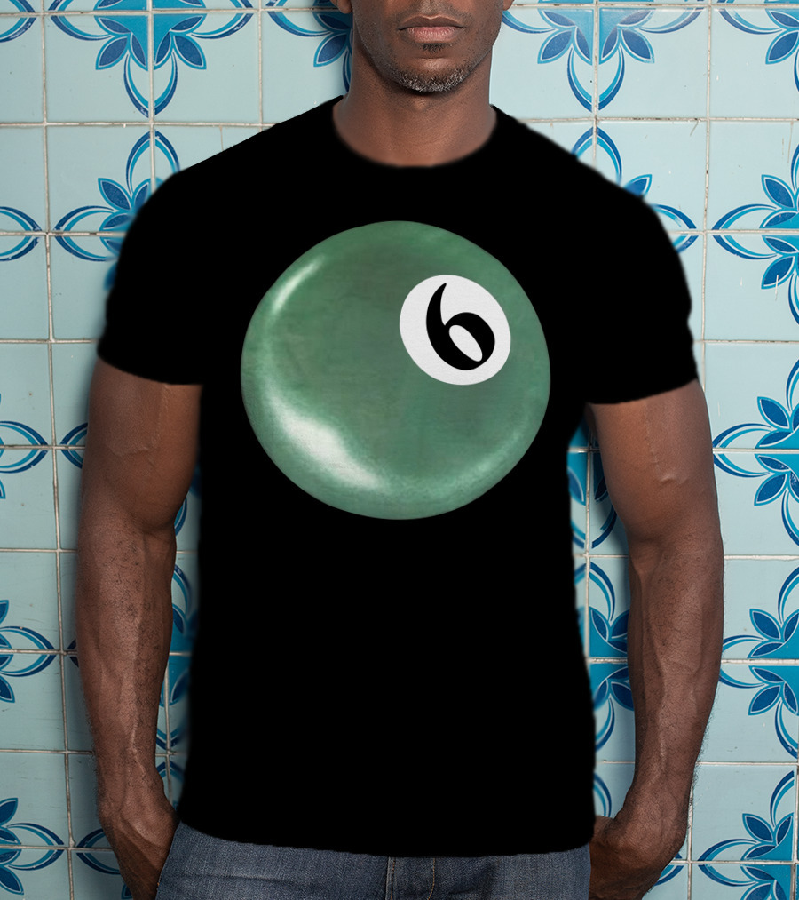 Syxx 6 Ball Green Pool Ball T-Shirt