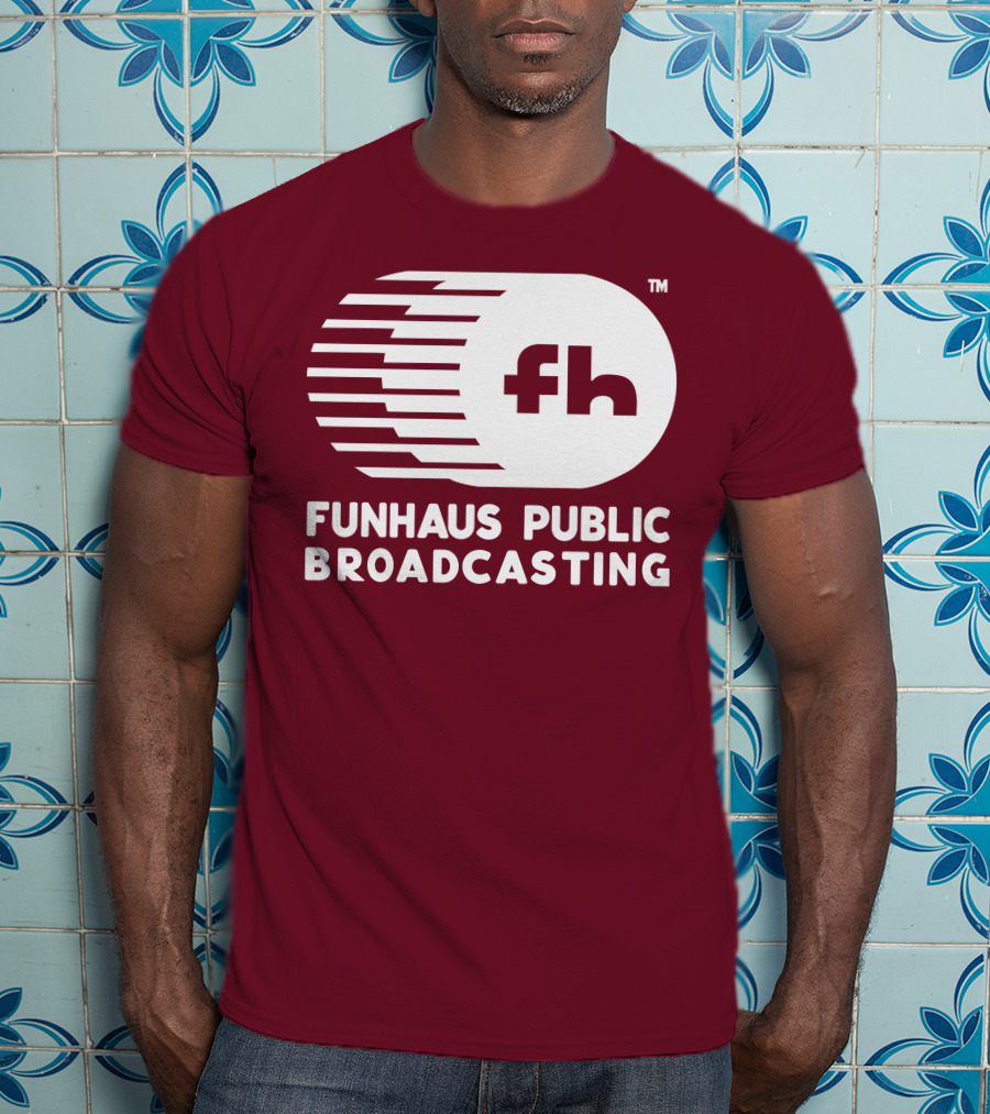 Funhaus Public Broadcasting Logo Design Fh T-Shirt