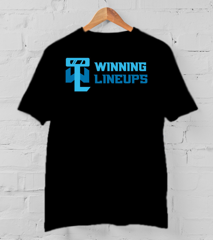 Winning Lineups Iconic Logo And Text Blue T-Shirt