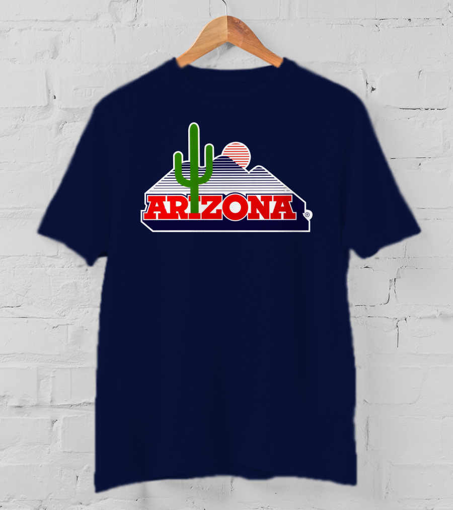 Arizona Desert Landscape With Cactus And Mountain T-Shirt
