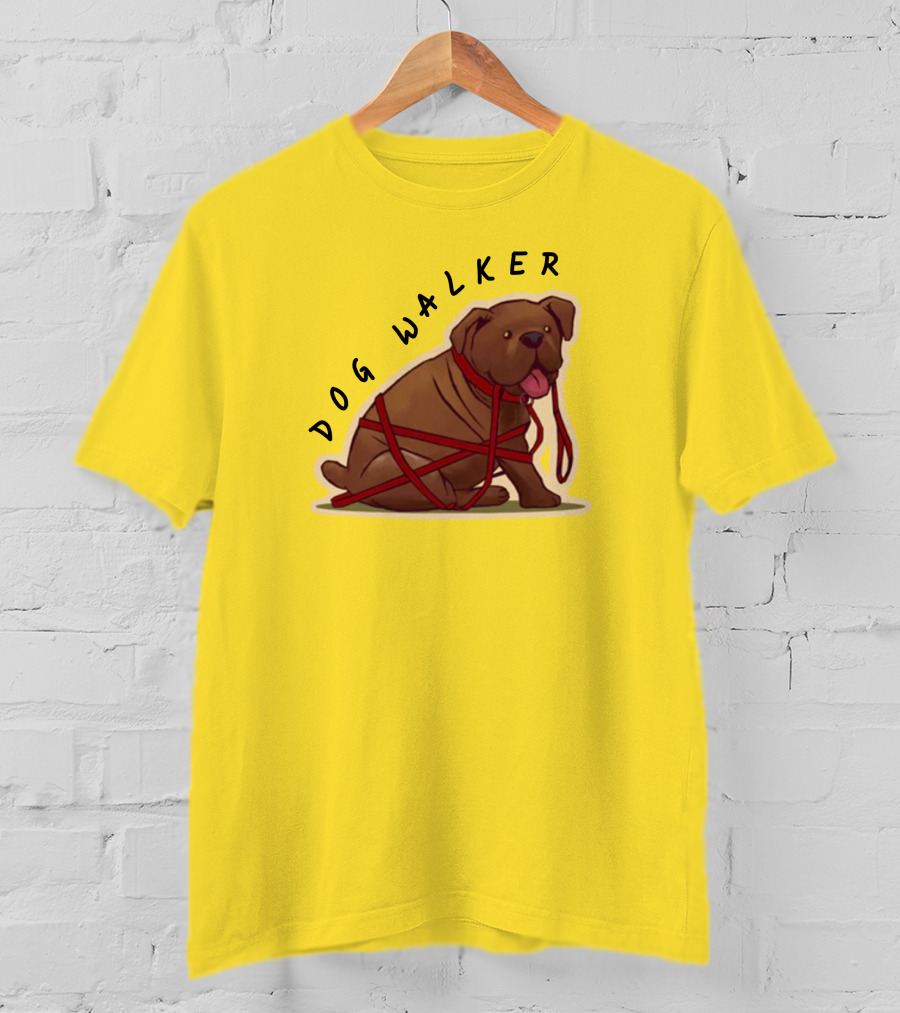 Dwight's Dog Walker Dead By Daylight Puppy Leash Wrapped T-Shirt