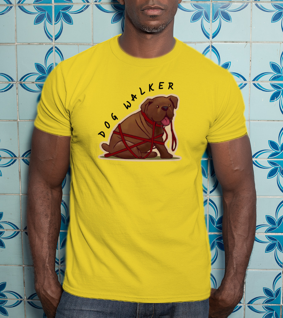 Dwight's Dog Walker Dead By Daylight Puppy Leash Wrapped T-Shirt