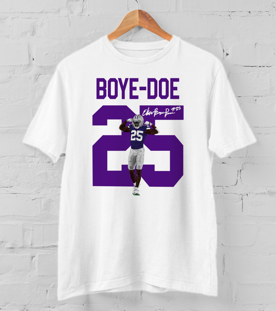 Boye-Doe 25 Signature And Purple Athlete T-Shirt