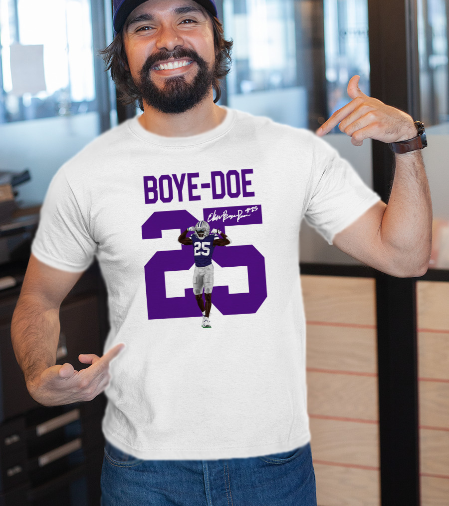Boye-Doe 25 Signature And Purple Athlete T-Shirt