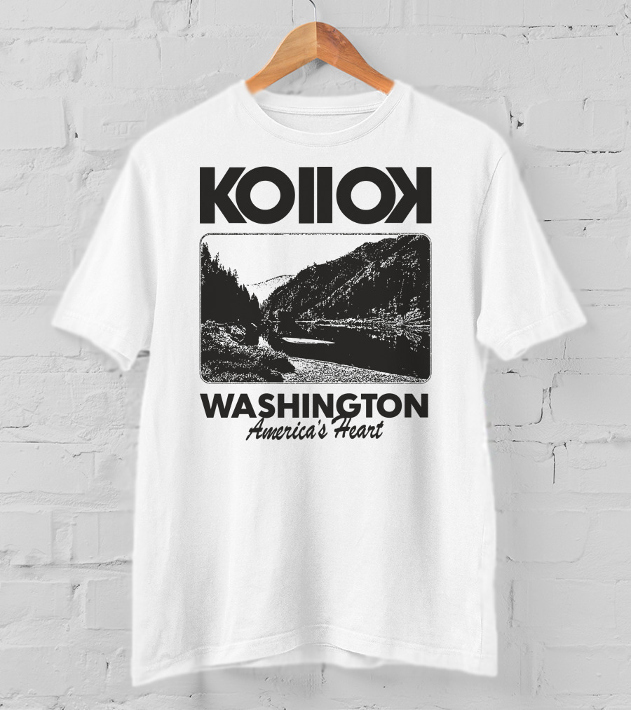 Kollok Washington America's Heart Scenic River Landscape T-Shirt