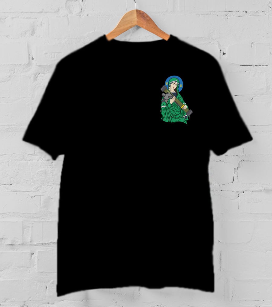 Saint Javelin Iconic Green And Blue Halo With Javelin T-Shirt