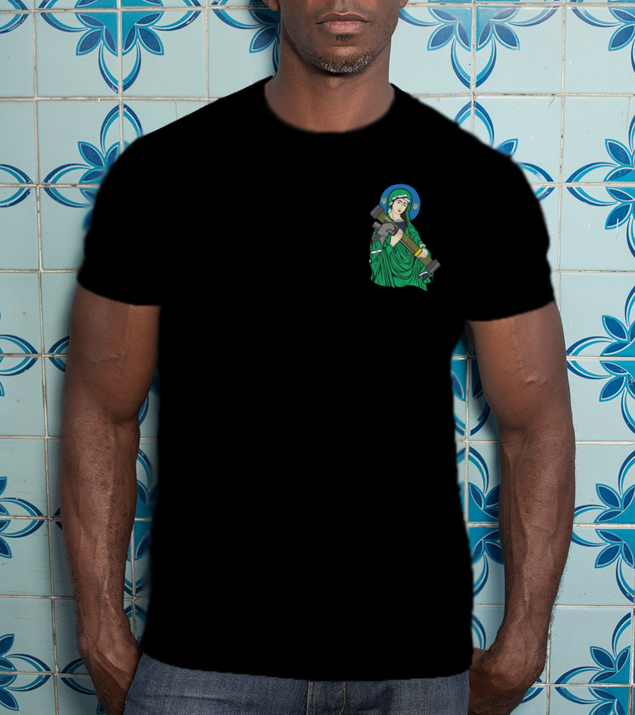 Saint Javelin Iconic Green And Blue Halo With Javelin T-Shirt