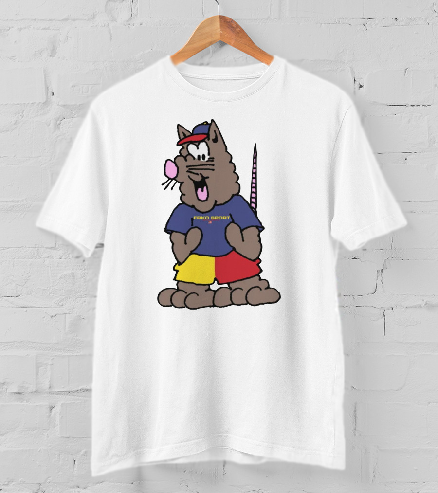 FRKO Sport Rat Cartoon Character In Colorful T-Shirt