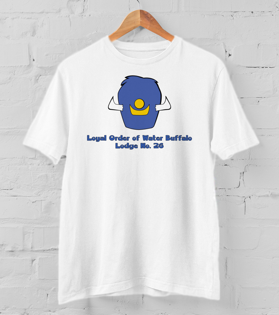 Loyal Order Of Water Buffalo Lodge No 26 Flintstones Club Emblem T-Shirt