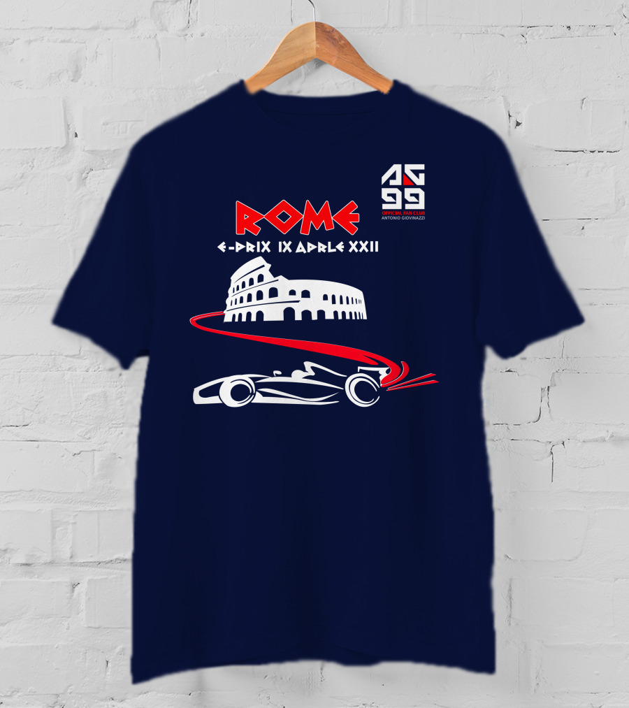 Rome E-Prix IX Aprile XXII AG99 Official Fan Club Antonio Giovinazzi T-Shirt