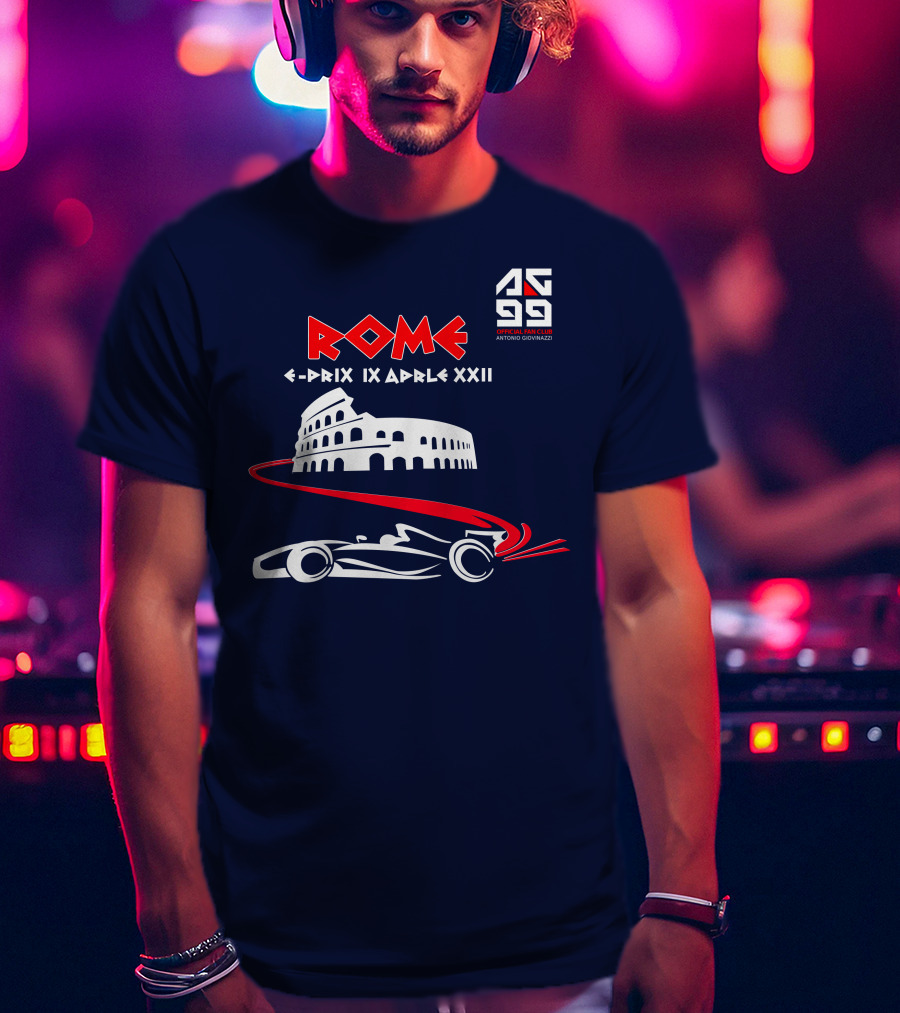 Rome E-Prix IX Aprile XXII AG99 Official Fan Club Antonio Giovinazzi T-Shirt