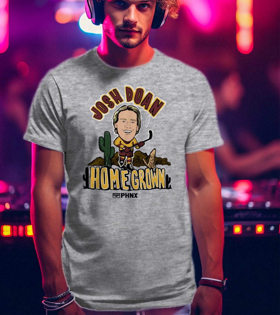 Josh Doan Homegrown PHNX Cactus Desert Hockey T-Shirt