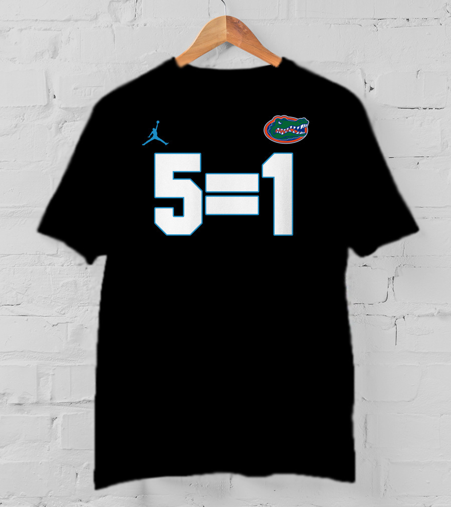5=1 Gators Jordan Basketball T-Shirt