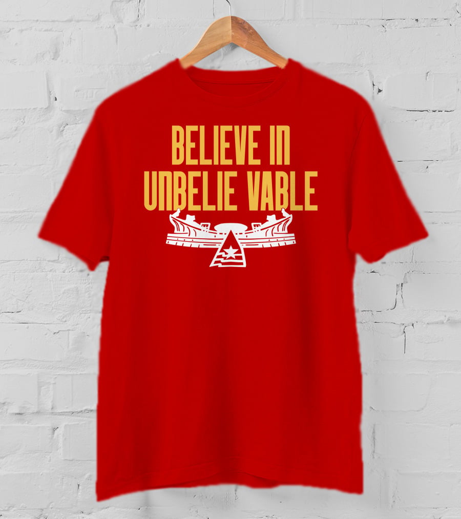 Kansas City Chiefs Believe In Unbelievable Stadium Emblem T-Shirt