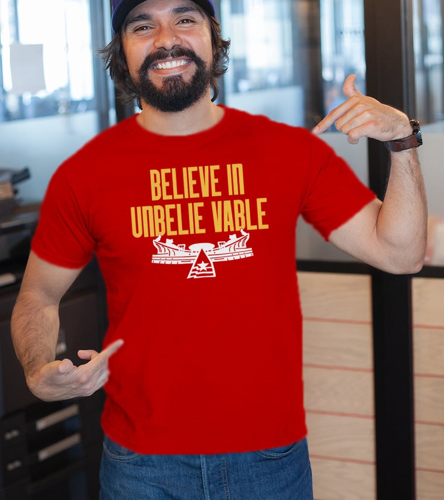 Kansas City Chiefs Believe In Unbelievable Stadium Emblem T-Shirt
