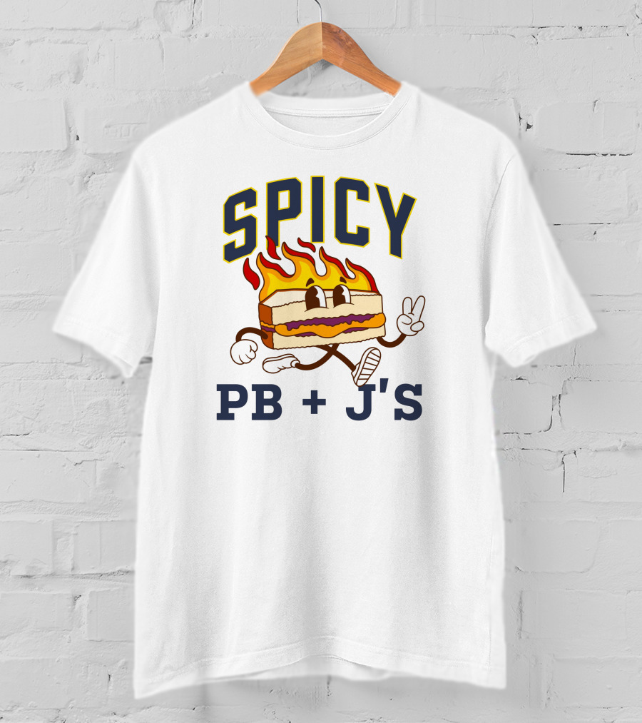Spicy PB + J's Flaming Sandwich Character T-Shirt