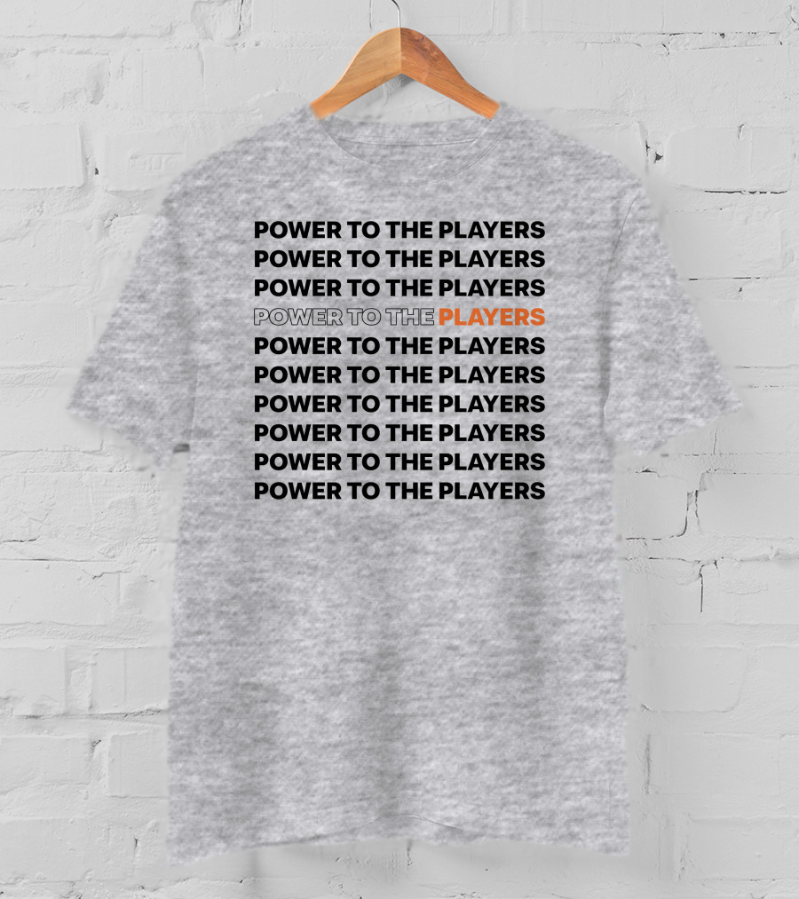 Power To The Players Bold Repeated T-Shirt