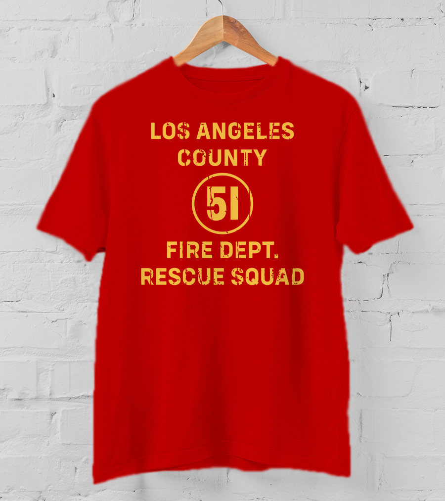 Los Angeles County 51 Fire Dept Rescue Squad T-Shirt