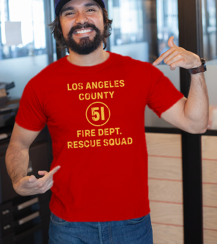 Los Angeles County 51 Fire Dept Rescue Squad T-Shirt
