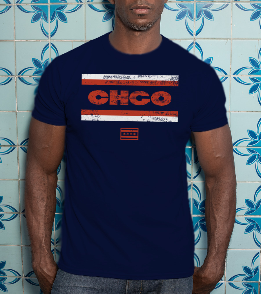 Brenda Webber CHGO Midway Chicago Flag Stripes T-Shirt
