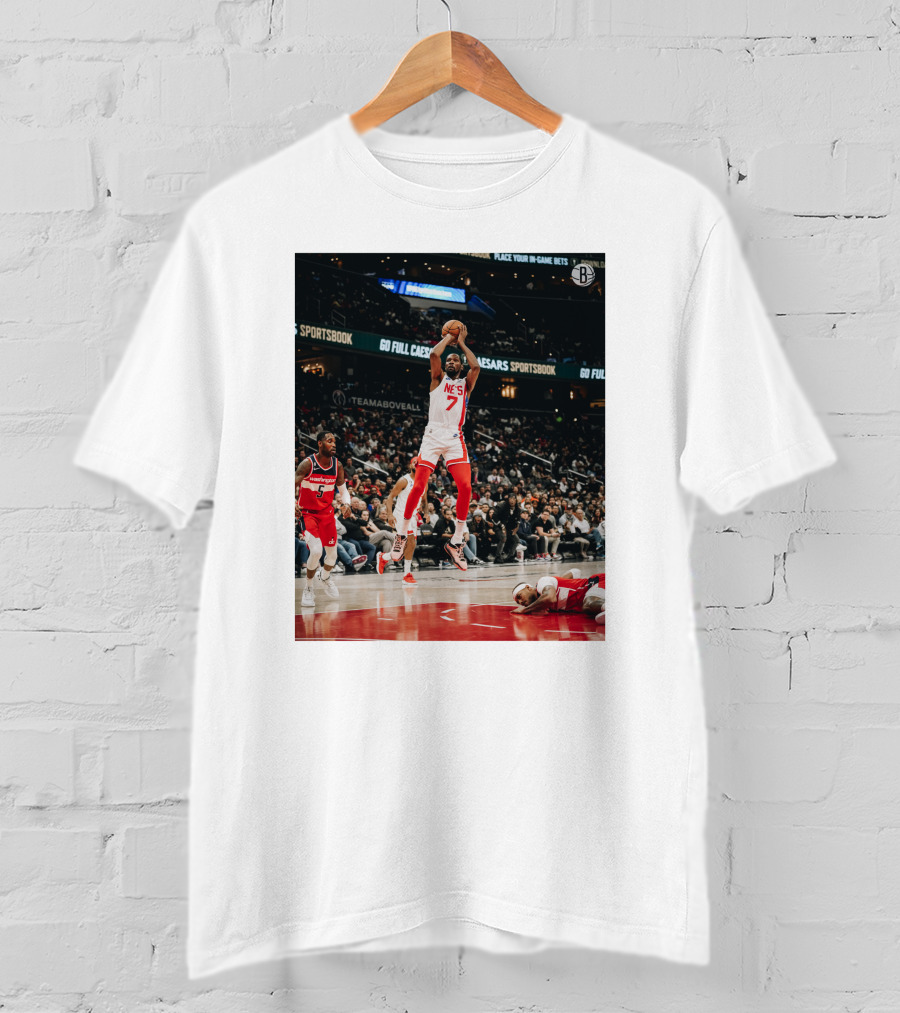 Kevin Durant Nets Dunk Against Washington Wizards NBA Action T-Shirt