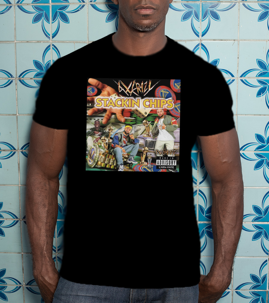4Xkrazy Stackin Chips Warriors Dice Trophy Vintage Vibe Parental Advisory Chawaz Matee T-Shirt