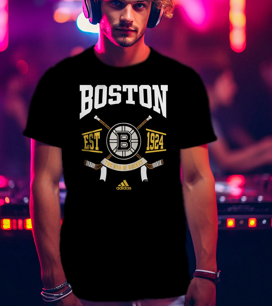 Boston Bruins Boston Est 1924 The Hub Of Hockey T-Shirt