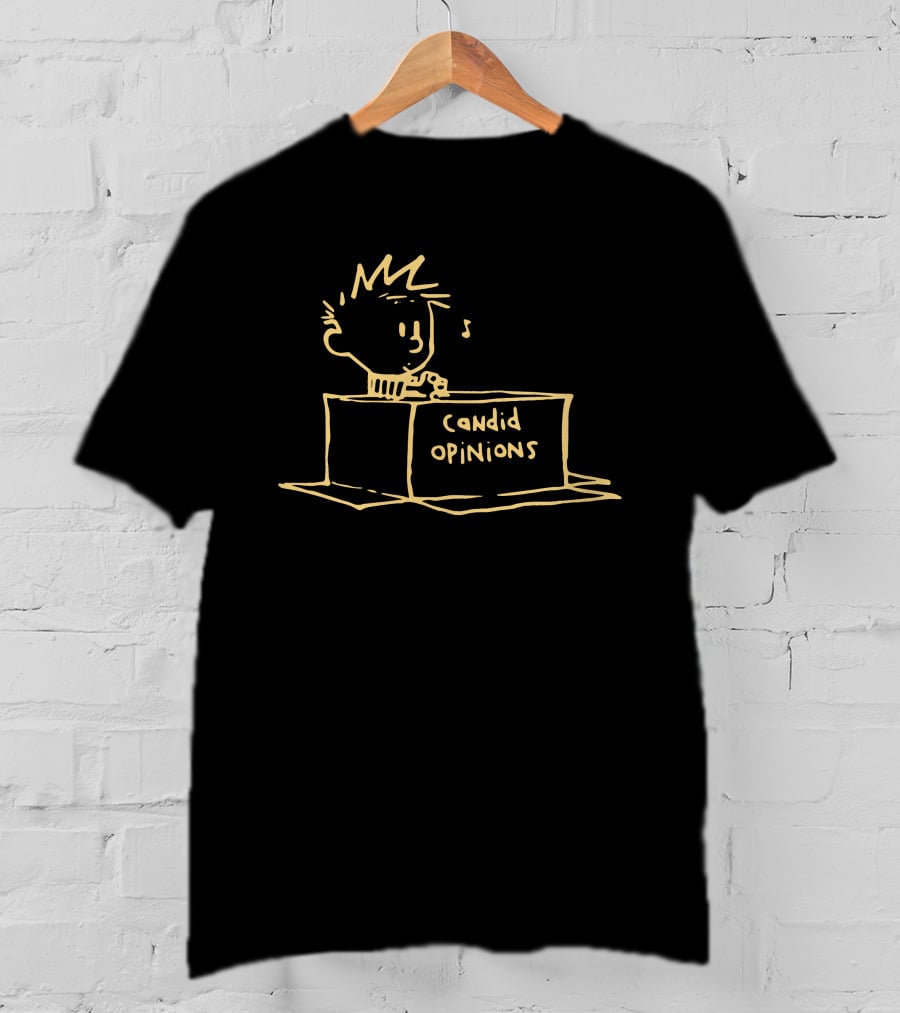 Calvin And Hobbes Candid Opinions Booth T-Shirt
