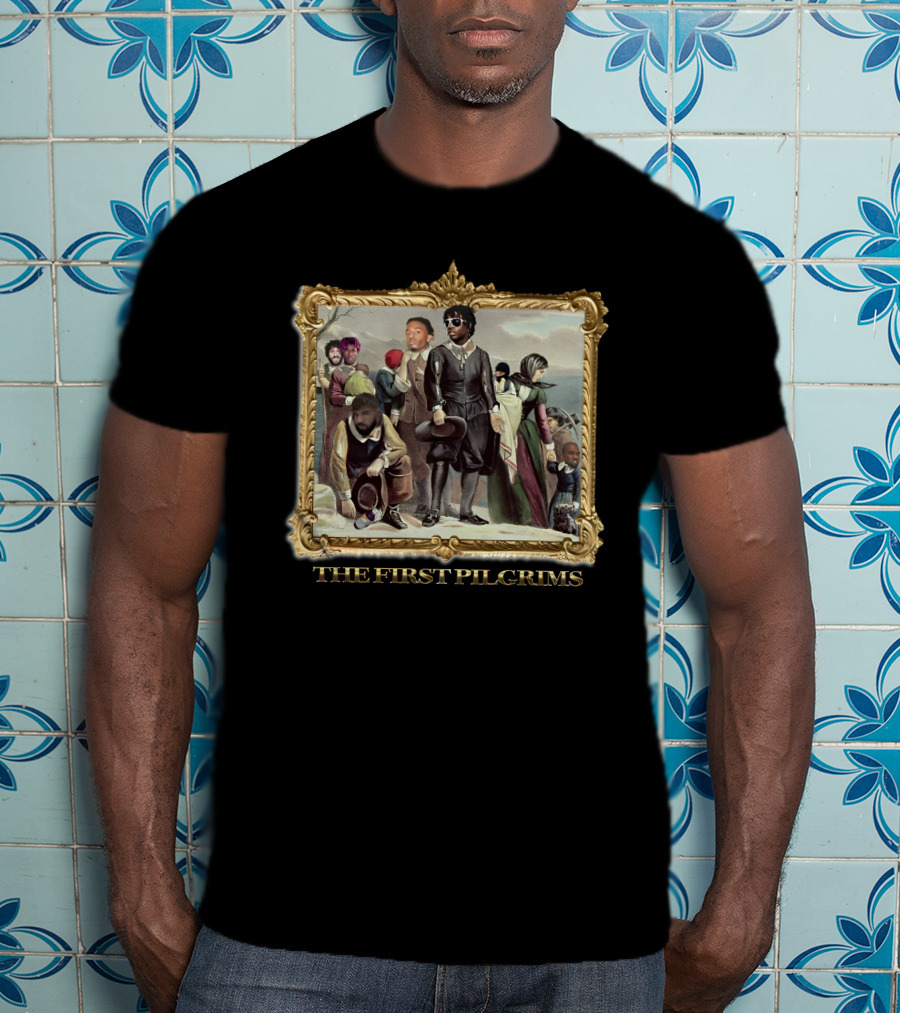 Crappy Worldwide The First Pilgrims Framed Historical T-Shirt