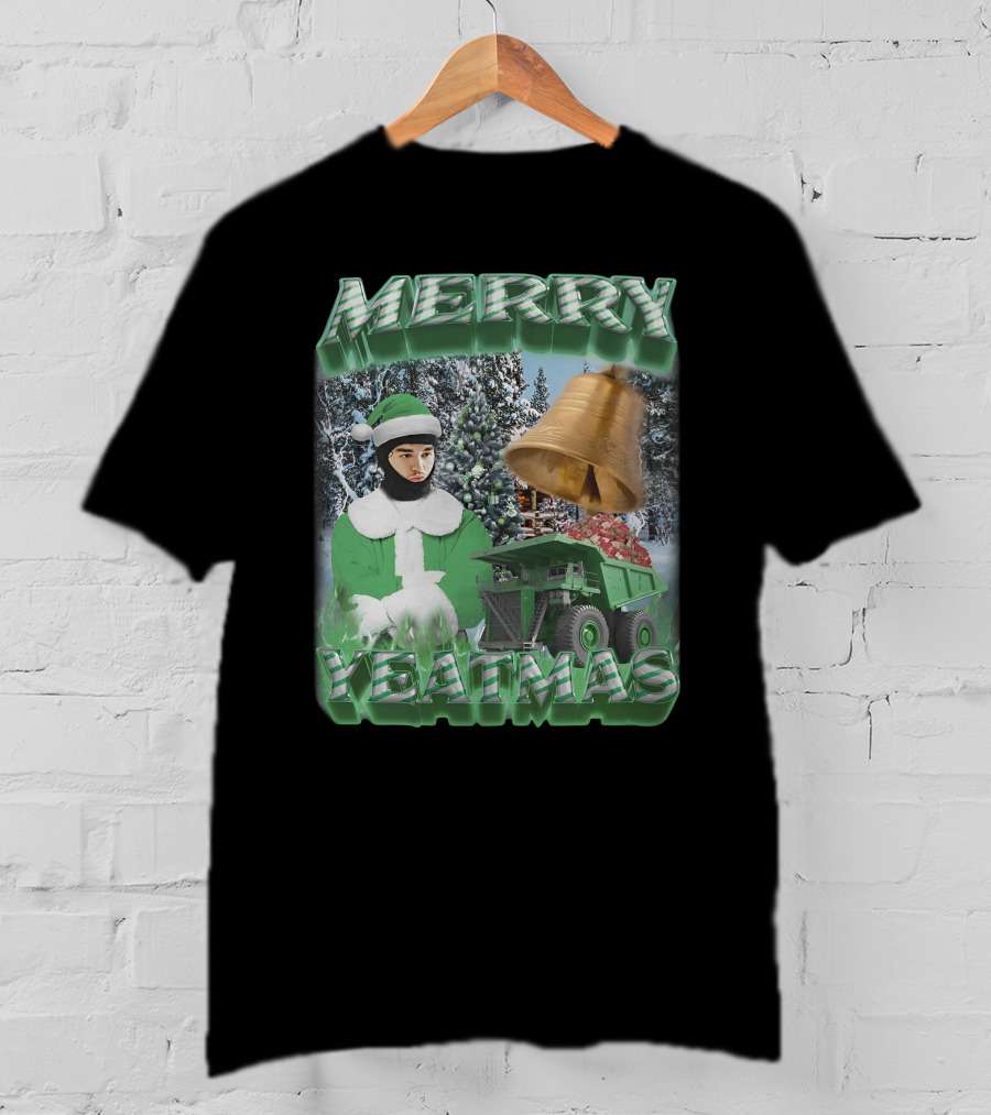 Merry Yeatmas Swag Stimulus Holiday Festive Scene With Elf And Golden Bell T-Shirt