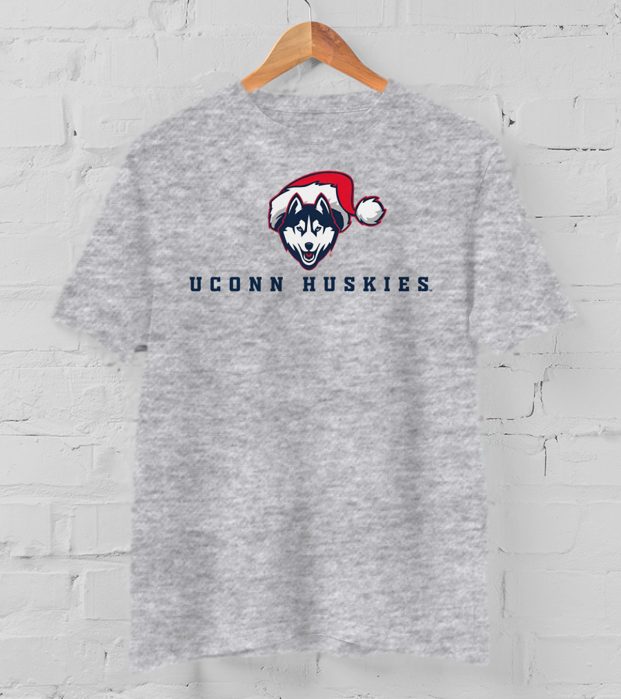 UCONN Huskies Santa Hat T-Shirt