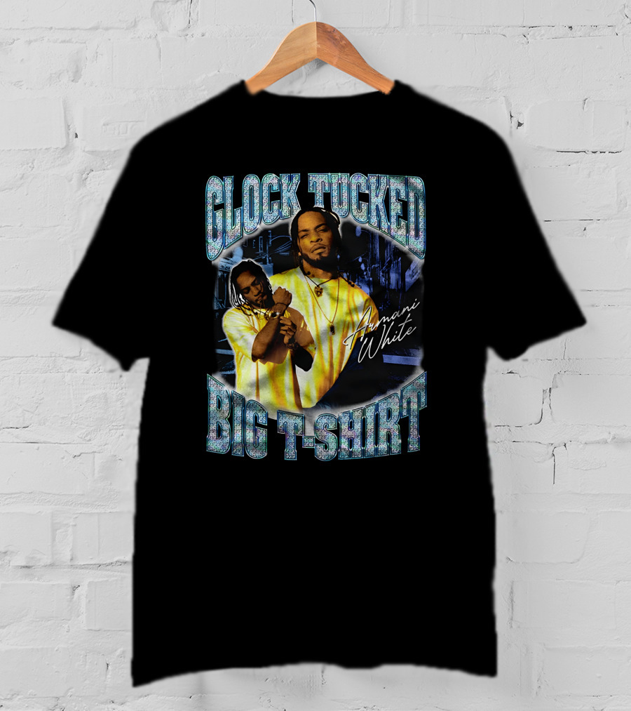 Glock Tucked Big T-Shirt Armani White T-Shirt