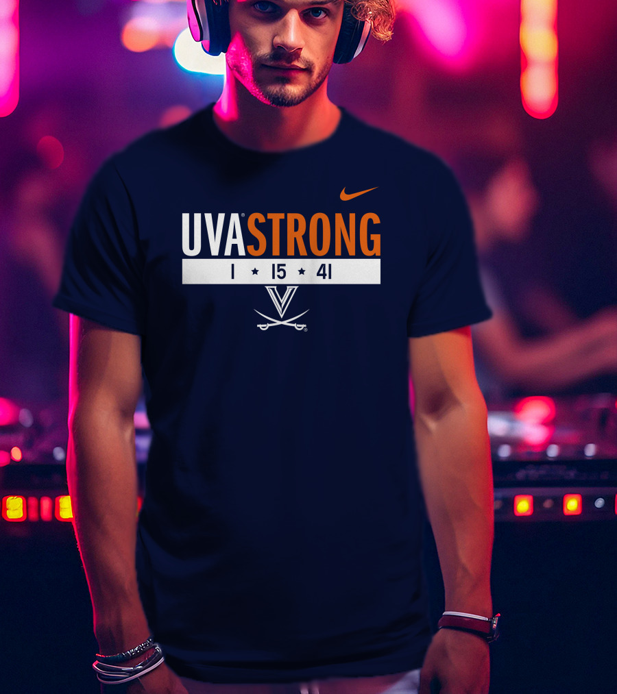 UVA Strong 1 15 41 Basketball Virginia Cavaliers T-Shirt