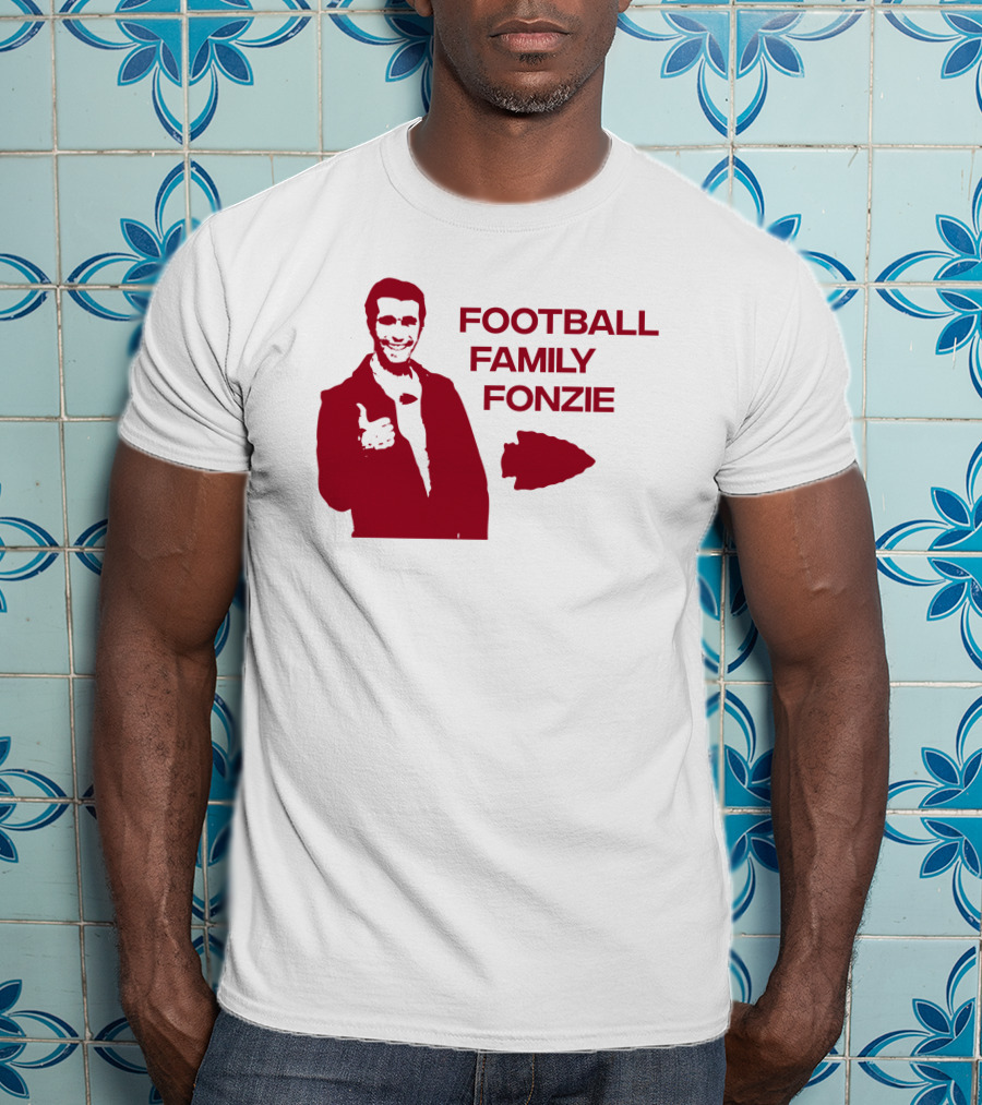 Travis Kelce Football Family Fonzie Chiefs Arrowhead T-Shirt
